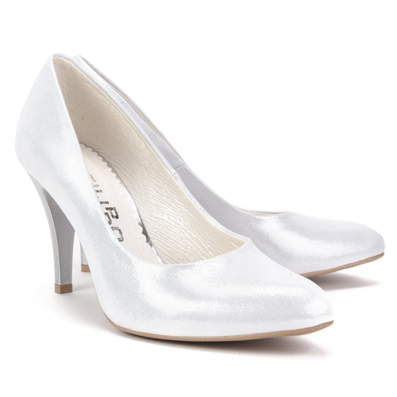 Filippo 097 Silver Satin Pumps silver- 2