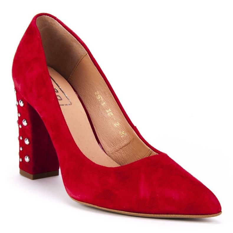 Filippo 2571 / J Velour Red pumps röd 1