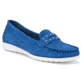 Filippo 10092 W. Blå loafers 1
