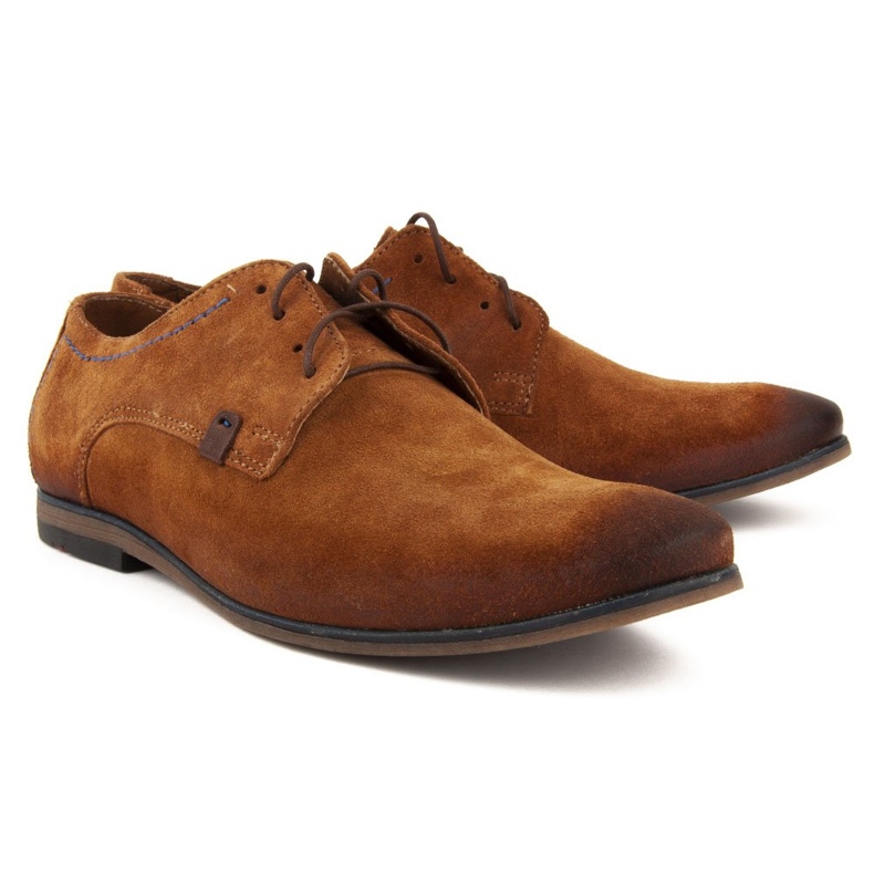 Läderskor Filippo 239 röd velour brun 2