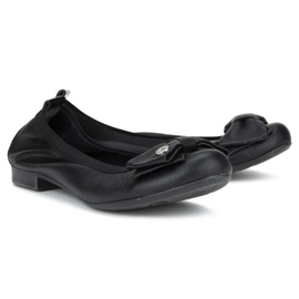 Filippo 477 Black Grain ballerinor svart 2