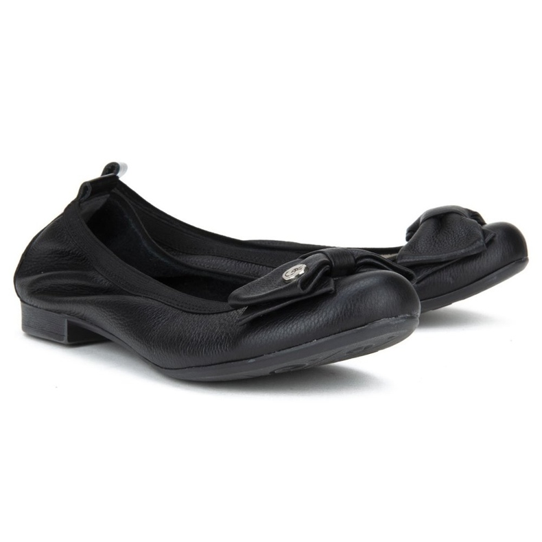Filippo 477 Black Grain ballerinor svart 2