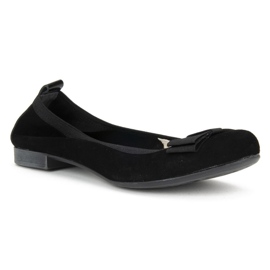 Filippo 480 svart mocka ballerinas 1