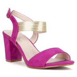 Högklackade sandaler Filippo DS817 / 20 Fh rosa 2