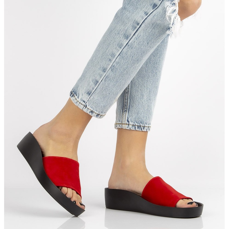 Skinntofflor Filippo DK1220 / 20 Rd röd 1