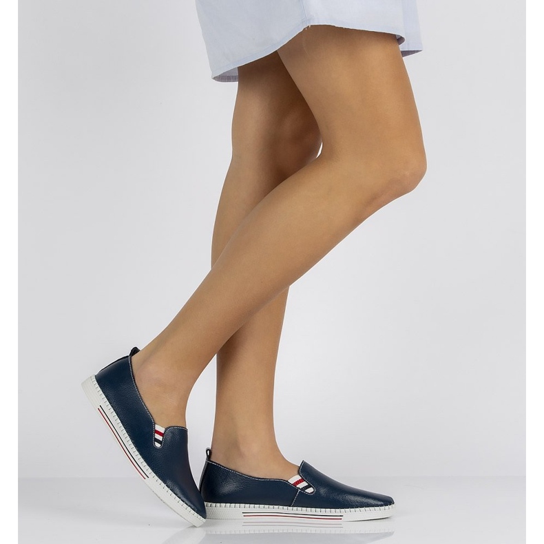 Läderskor FILIPPO DP066 / 20 Nv marinblå 2