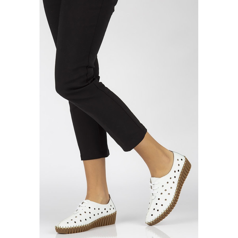 Läderskor Filippo DP1230 / 20 Wh vita 1