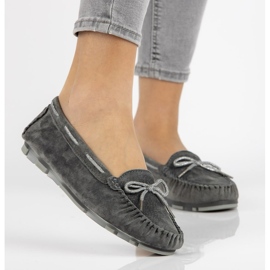 Läder loafers Filippo DP1203 / 20 Gr grå 1