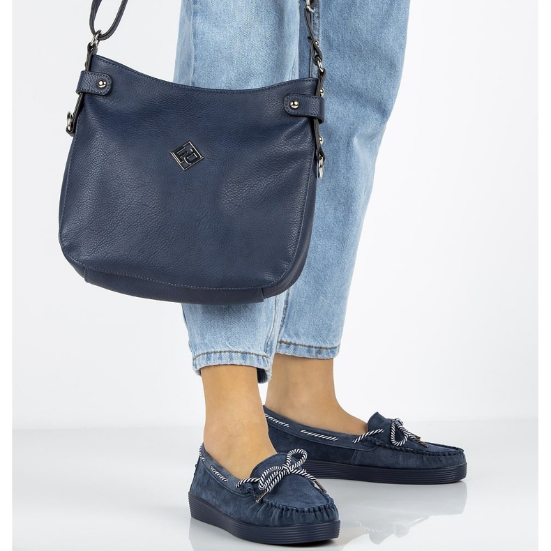 Läder Loafers Filippo DP1200 / 20 Nv marinblå 1