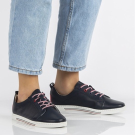 Läderskor Filippo DP008 / 20 Nv marinblå 2