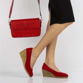 Röda Filippo DP1328 / 20 Rd läderskor gul 1