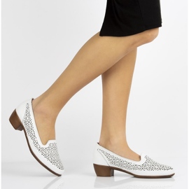 Läderskor Filippo DP1405 / 20 Wh vita 1