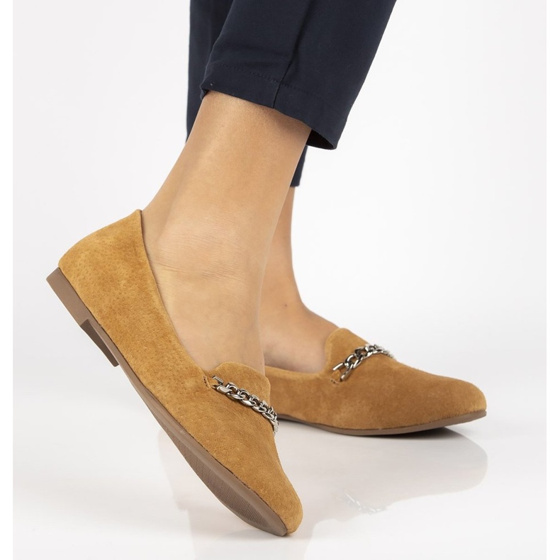 Läder loafers Filippo DP1219 / 20 Ca Camel brun 1