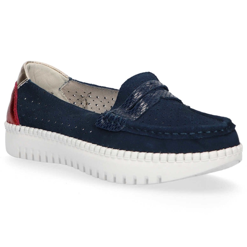 Läderskor Filippo DP1413 / 20 Nv marinblå 2