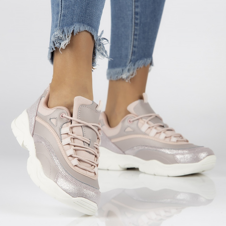 Skinnsneakers för dam Filippo DP1411 / 20 Pi rosa 2