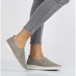 Läderskor Filippo DP063 / 20 Gr grå 1