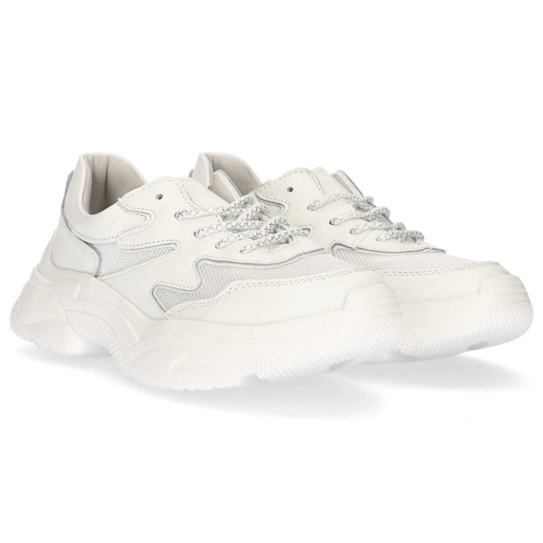 Lädersneakers Filippo DP1410 / 20 Wh vita 2