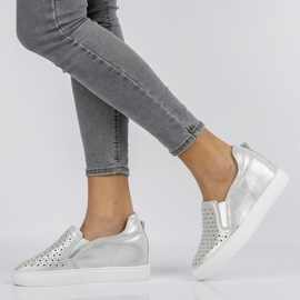 Läderskor Filippo DP1398 / 20 Si silver silver- 1