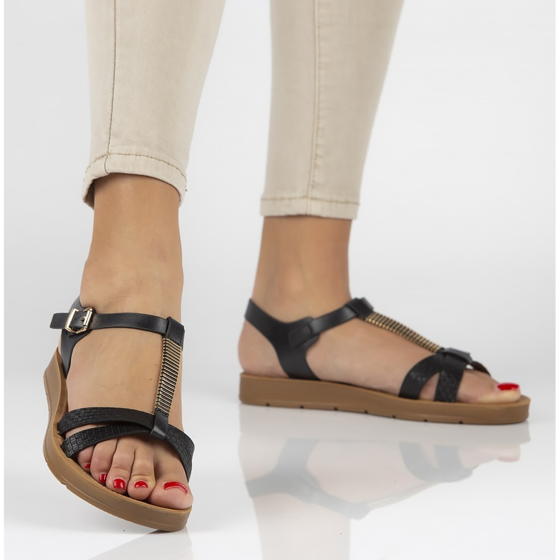 Filippo DS802 / 20 Bk Svarta sandaler 2