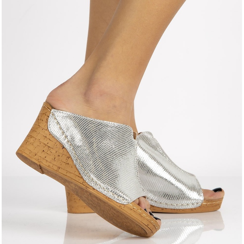 Skinntofflor Filippo DK786 / 20 Si silver silver- 1