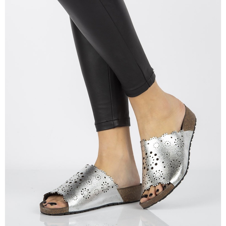 Skinntofflor Filippo DK1270 / 20 Si silver 1