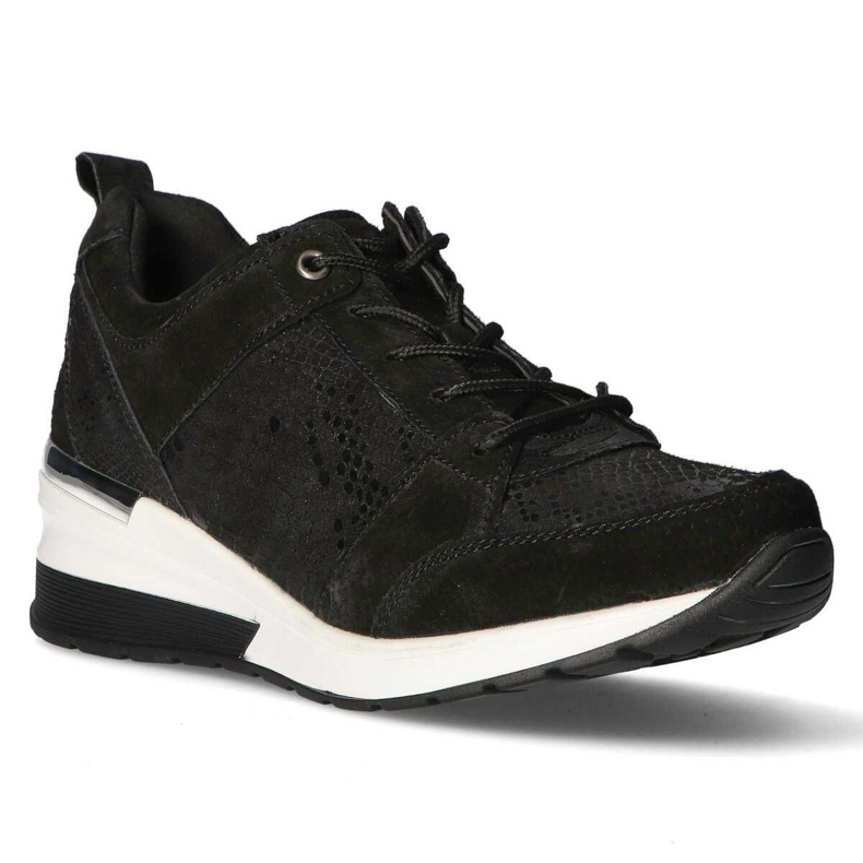 Lädersneakers Filippo DP1505 / 20 Bk svarta 1