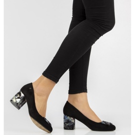 Filippo DP1559 / 20 Bk Fl svarta pumpar grå 2