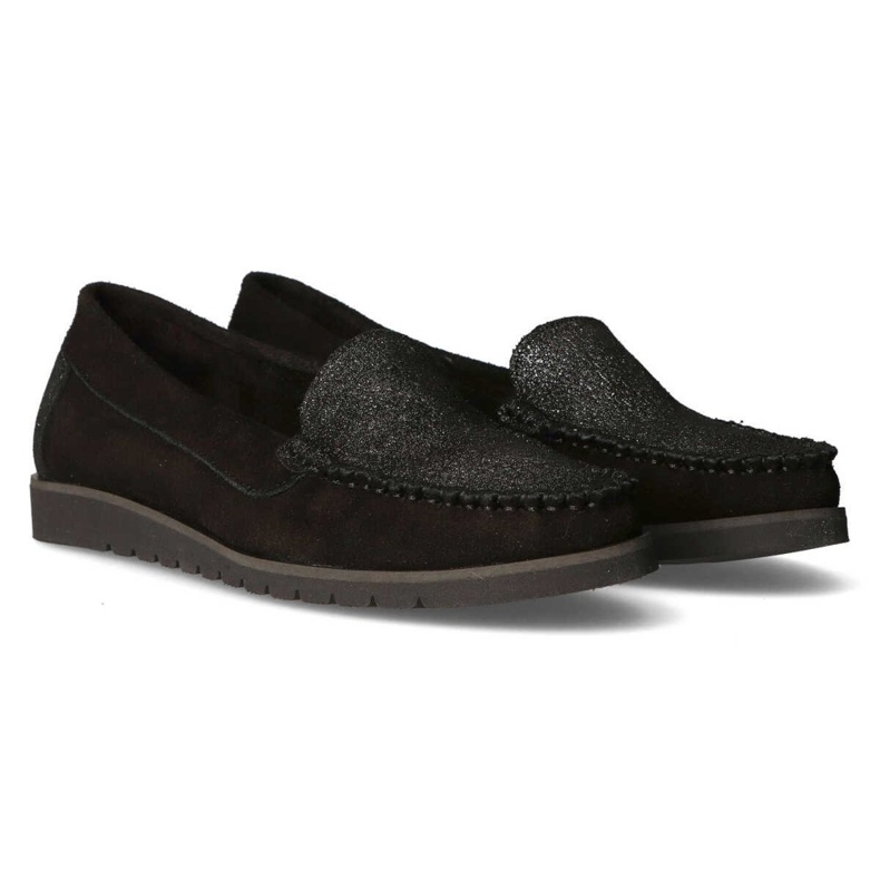 Filippo 10065 loafers svart + silverglitter 2