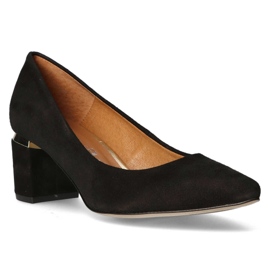 Filippo Premium 2047 Black Mocka Pumps svart 1