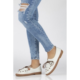 Läderskor Filippo DP2058 / 21 Wh vita 1