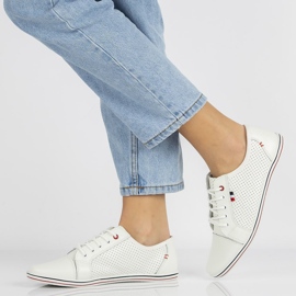 Läderskor Filippo DP009 / 21 Wh vita 2