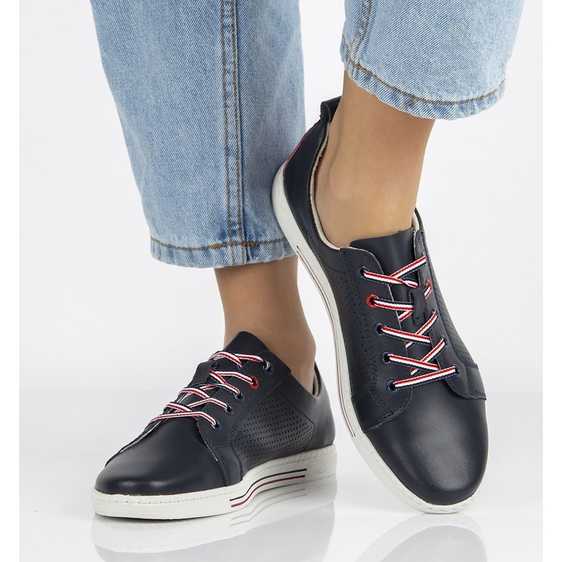 Läderskor Filippo DP008 / 21 Nv marinblå 2