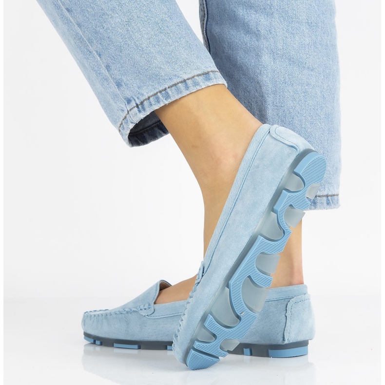 Läder loafers Filippo DP2037 / 21 Bl blå 2