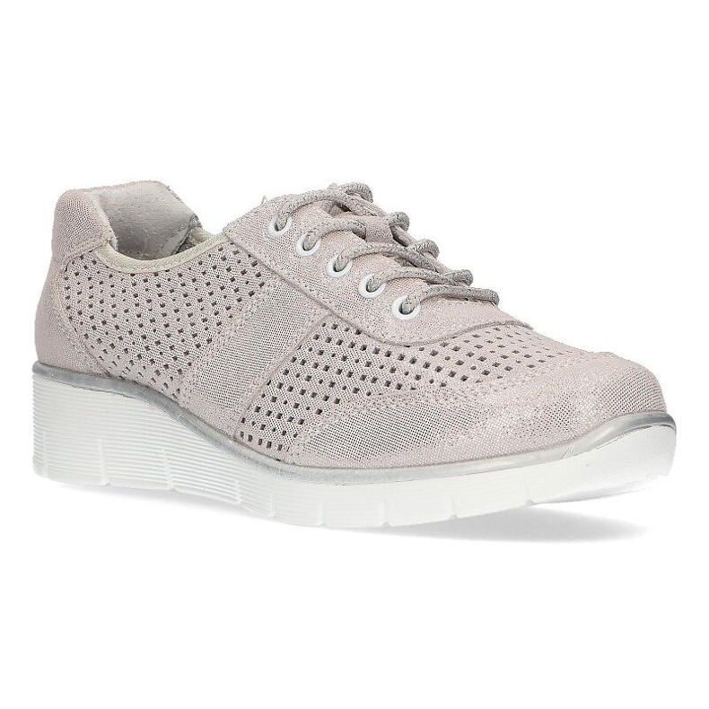 Läderskor Filippo DP028 / 21 Si silversnörade silver- 1