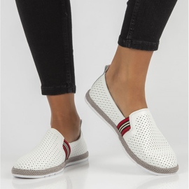 Läderskor Filippo DP2309 / 21 Wh vita 1