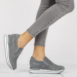 Lädersneakers Filippo DP1512 / 21 Gr grå 1