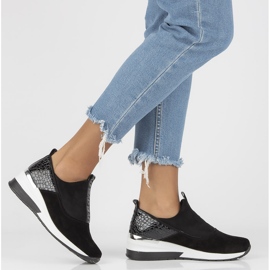 Läder Sneakers Filippo DP1689 / 21 Bk Svart 1