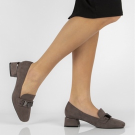 Högklackade skor FILIPPO DP2097 / 22 Gr grå 1