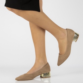 Pumps höga klackar FILIPPO DP2101 / 21 Beige 1