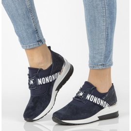 Lädersneakers Filippo DP1388 / 21 Nv marinblå 1