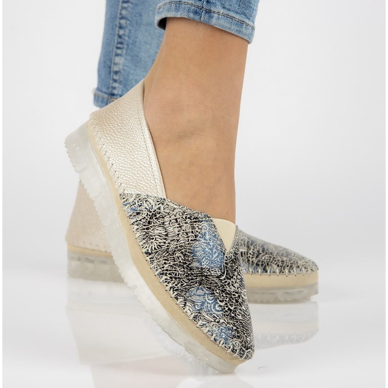 Läderskor Filippo DP2147 / 21 Be beige mångfärgad 2