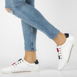 Läderskor Filippo DP2155 / 21 Wh vita 1