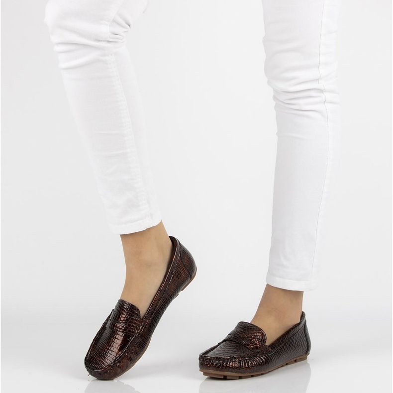 Läder loafers Filippo DP2139 / 21 Br brun 1