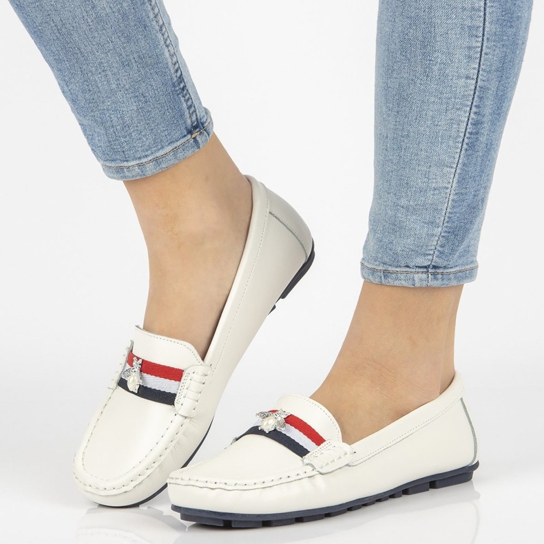 Läder loafers Filippo DP1406 / 21 Wh vit 1