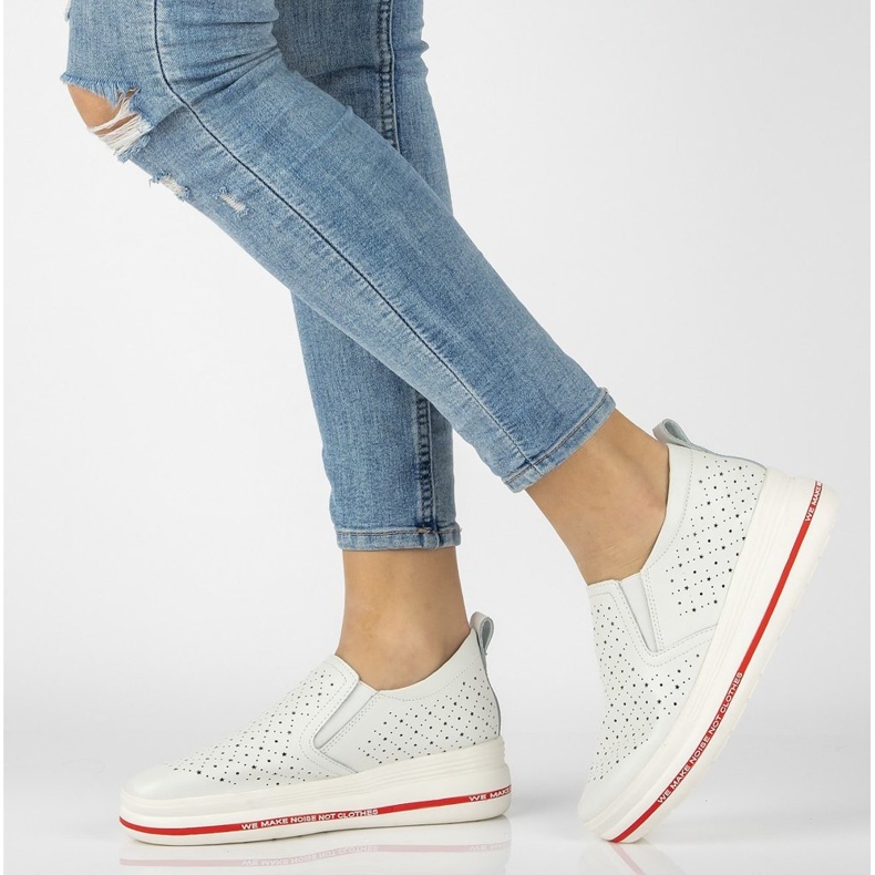 Läderskor Filippo DP2009 / 21 Wh vita 1