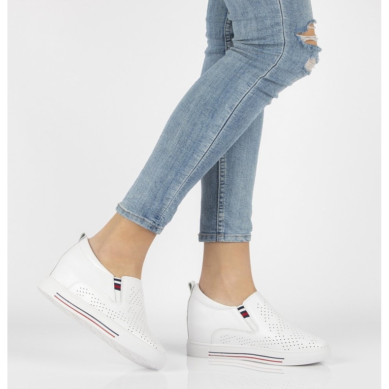 Läderskor Filippo DP1356 / 21 Wh vita 1