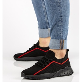 Sneakers för män Filippo MTN2291 / 21 Bk Rd svart röd 1