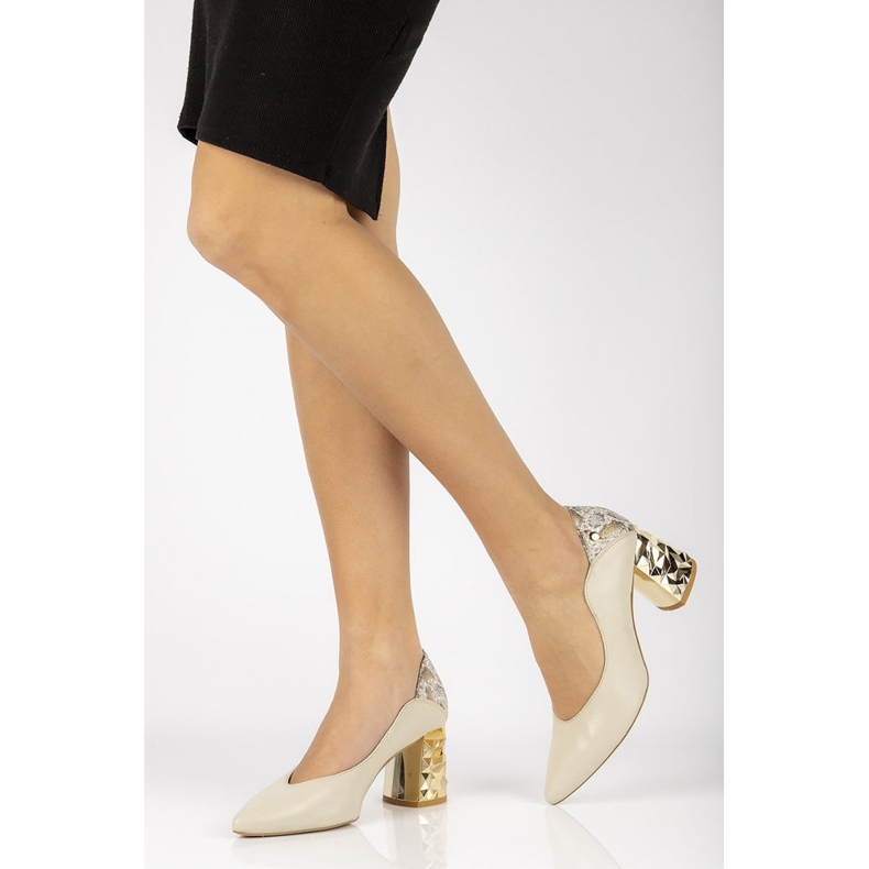 Pumps högklackat Filippo 05042 beige 1