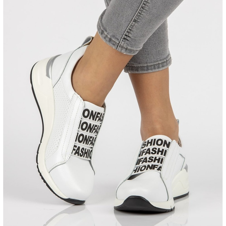 Läder Sneakers Filippo DP2053 / 21 Wh vit 1