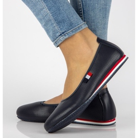 Läderballerinor Filippo DP2171 / 21 Nv marinblå 1